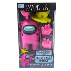 Toikido Among Us Pink Hat Action Figure Series 3 Exclusive Walmart Brand New